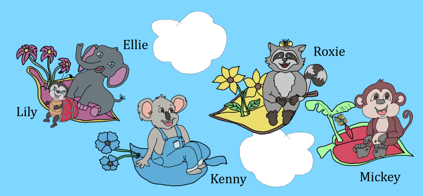 The Petal Pals flying together